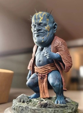 Preto Mito Wukong Figura, Wandering Wight Elder, Jinchi Acti
