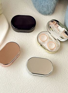 Estojos portáteis de lentes de contato para viagens, simple