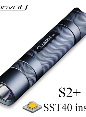 Comboio-led lanterna s2 plus sst40, alta potência, 18650, 1