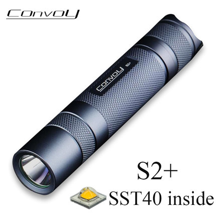 Comboio-led lanterna s2 plus sst40, alta potência, 18650, 1