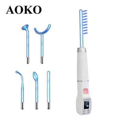 Blue High Frequency Facial Machine Screen Display Neon Elect