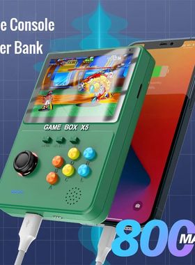 Consola portátil de juegos Retro X5, Banco de energía, cap
