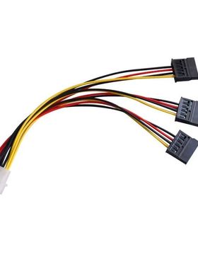 Cable adaptador SATA IDE de 22cm, 4 pines, macho a 3 puertos