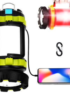 Nova lanterna de acampamento recarregável 6 modos led brilh