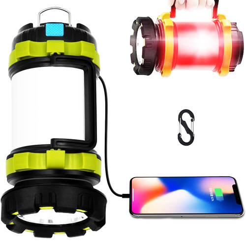 Nova lanterna de acampamento recarregável 6 modos led brilh