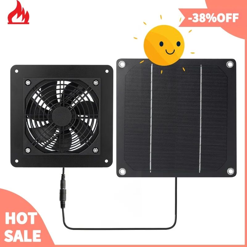 Extractor de aire con Panel Solar, miniventilador de circula