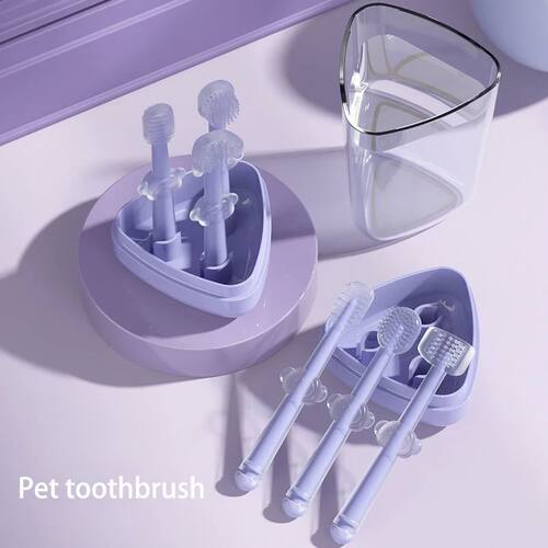 Cepillo de dientes de Gel de sílice para mascotas, suminist