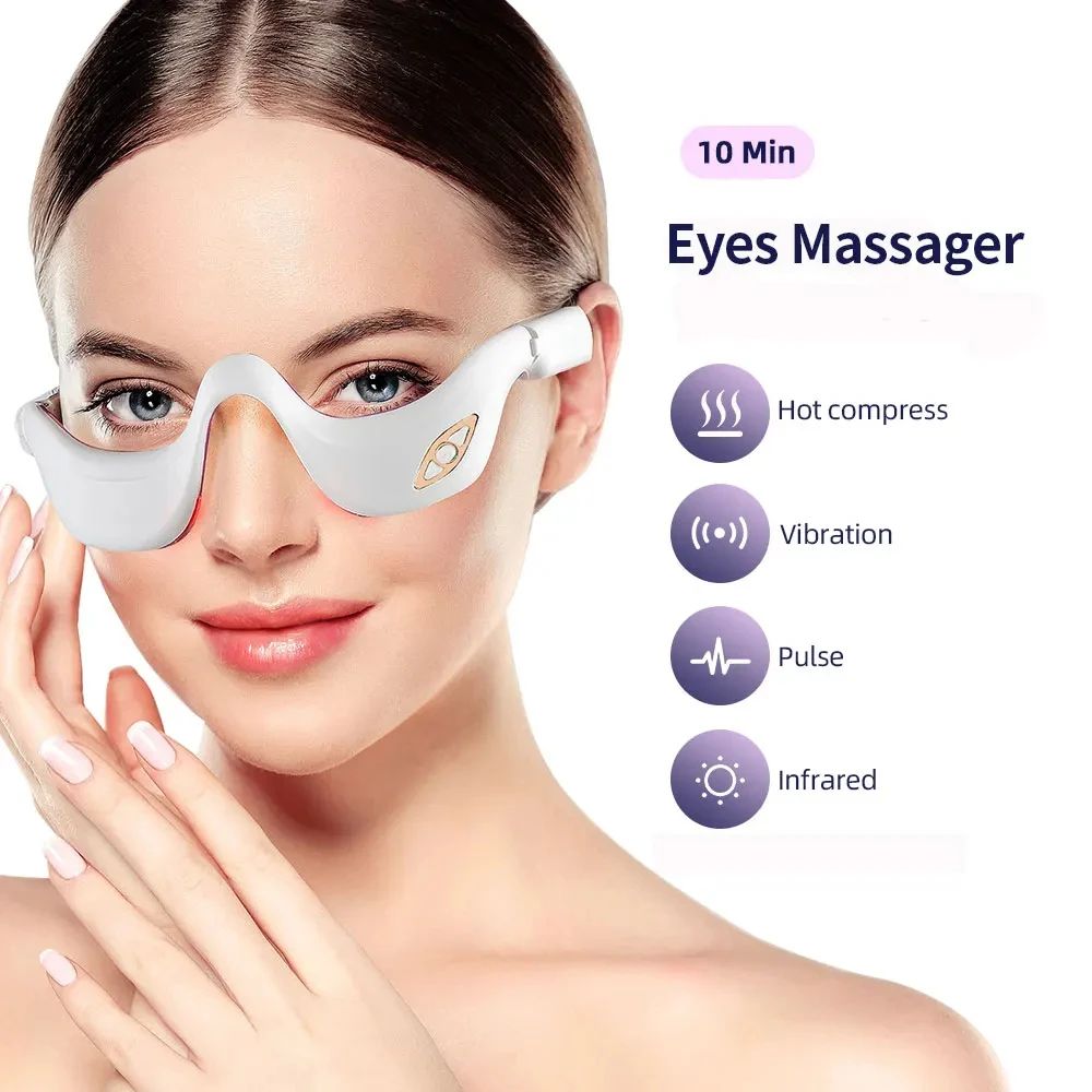 3D Hot compress Eyes Relax Massager Fatigue Relief Eye Wrink