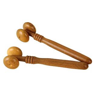 Rosto Madeira Massageador Rolo Cor Primária