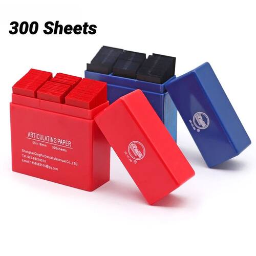 300 Sheet/Box Dental Articulating Paper Strips 55*18mm Red/B