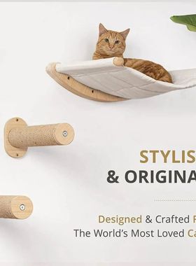 Gato De Madeira Sólida Arranhando Escalada Post, Escada e R