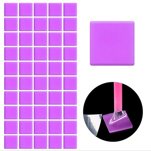 Pintura de diamante para manualidades, barro de cera púrpur