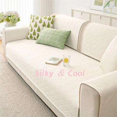Summer Ice Silk Sofa Cover for Living Room Non-slip Cooling