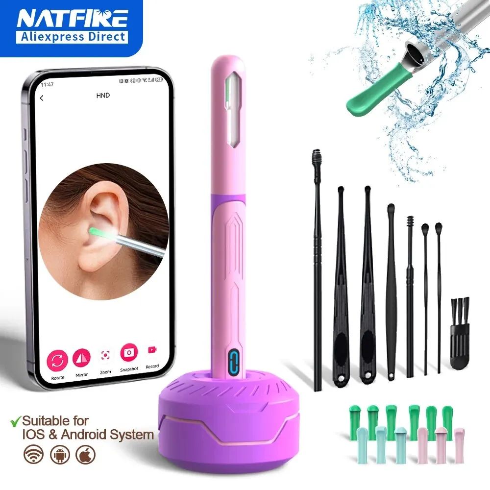 Wireless Ear Cleaner With Camera 6 LED Lights 3.6mm Lens Ear
