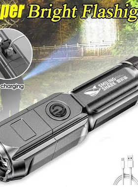 Poderosa Lanterna LED 100000 Lumen Lanternas Táticas Recarr