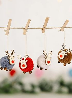 2022 bonito boneca natal cervos tecido de pelúcia artesanat