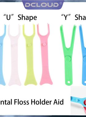 Soporte de hilo Dental reutilizable, herramienta de limpieza