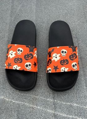 Custom Ghost Design Halloween Chinelos, sapatos privados, me