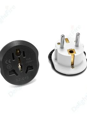 Adaptador de enchufe de la UE para viajes, toma de corriente