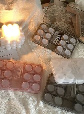 Lens Storage Box, Caso de Viagem portátil para Maquiagem Be