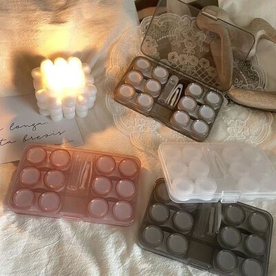 Lens Storage Box, Caso de Viagem portátil para Maquiagem Be