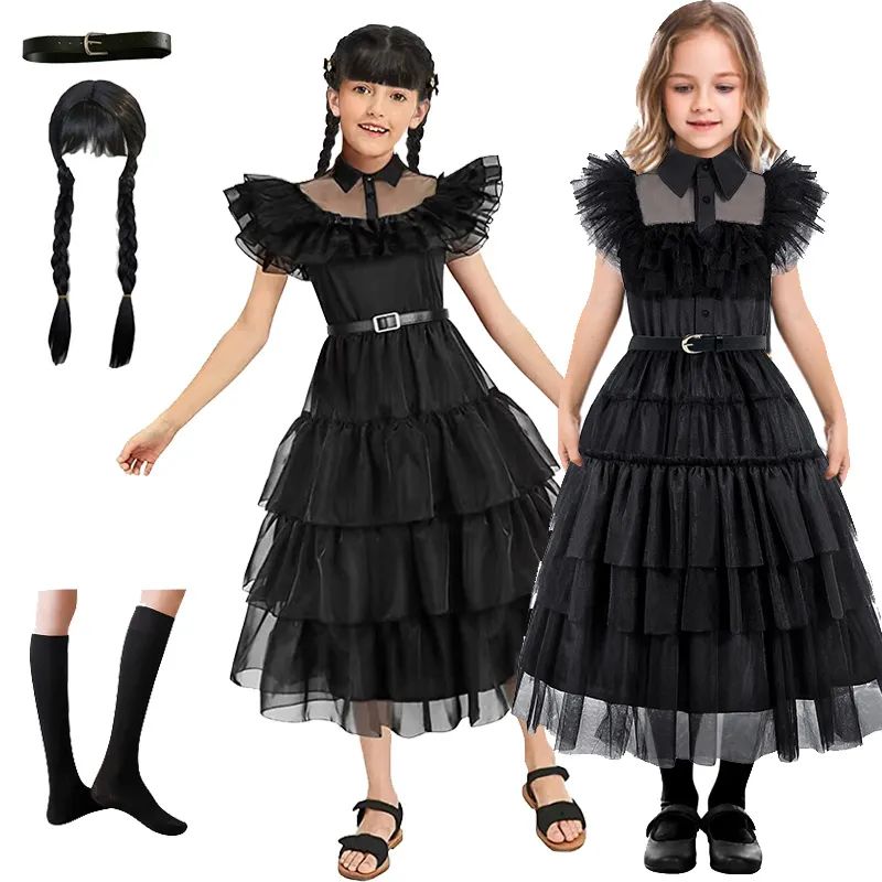 Saia de princesa recortada de renda primária para meninas,