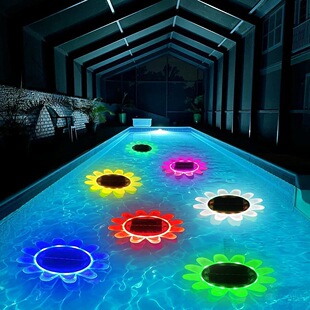 Luz LED Solar para piscina de flores, cinturón blanqueador