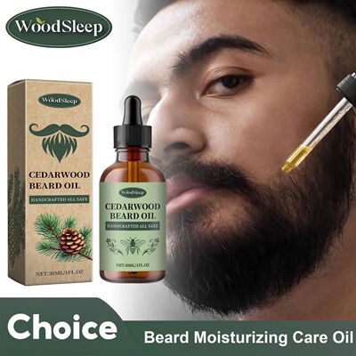 óleo de cuidados com a barba para homens, hidratante, cresc