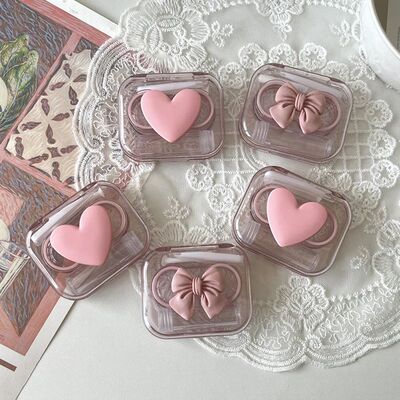 Rosa Transparente Lente De Contato Casos, Arco De Amor, Caix