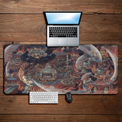 Mito Preto WuKong Mousepad, Gamer Mouse Pad, Tapete De Mesa