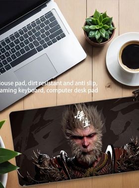 Grande Mouse Pad para jogos para computador e laptop, Black