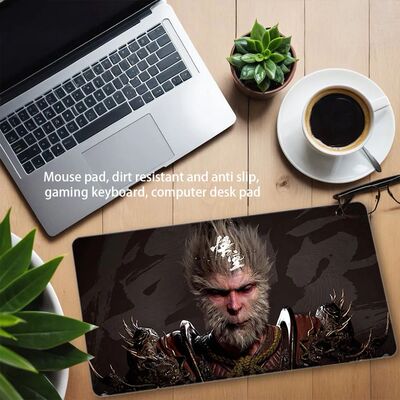 Grande Mouse Pad para jogos para computador e laptop, Black