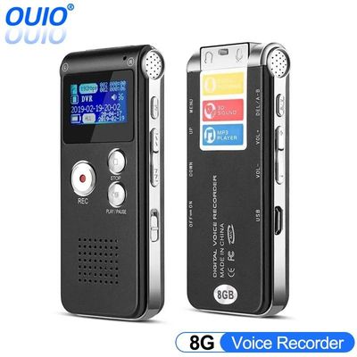 8gb gravador de voz mp3 player mini gravador de áudio de so