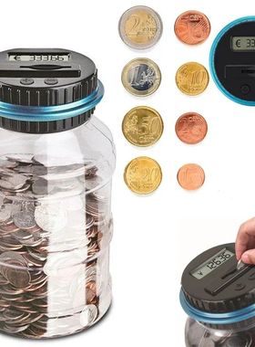 Eletr?nico Digital LCD Mealheiro, Contagem de moedas, Caixa