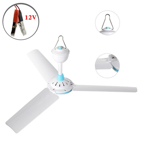 12V Ceiling Hanging Fans Mute Air Cooler Fan for Camping Out
