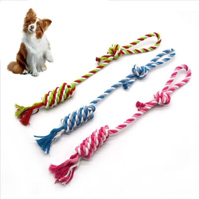 Juguete para masticar con cuerda de algodón para perros, ju