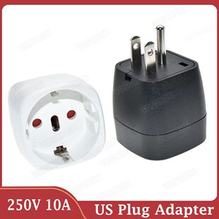 Adaptador de enchufe de Europa a EE. UU., convertidor de enc