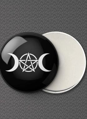 Bruxa triplo lua deusa wicca pentagrama geladeira ím? jóia