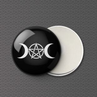 Bruxa triplo lua deusa wicca pentagrama geladeira ím? jóia