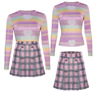 Friday Cos Harris Enid Cosplay Costume, Camisa de Meninas Ro
