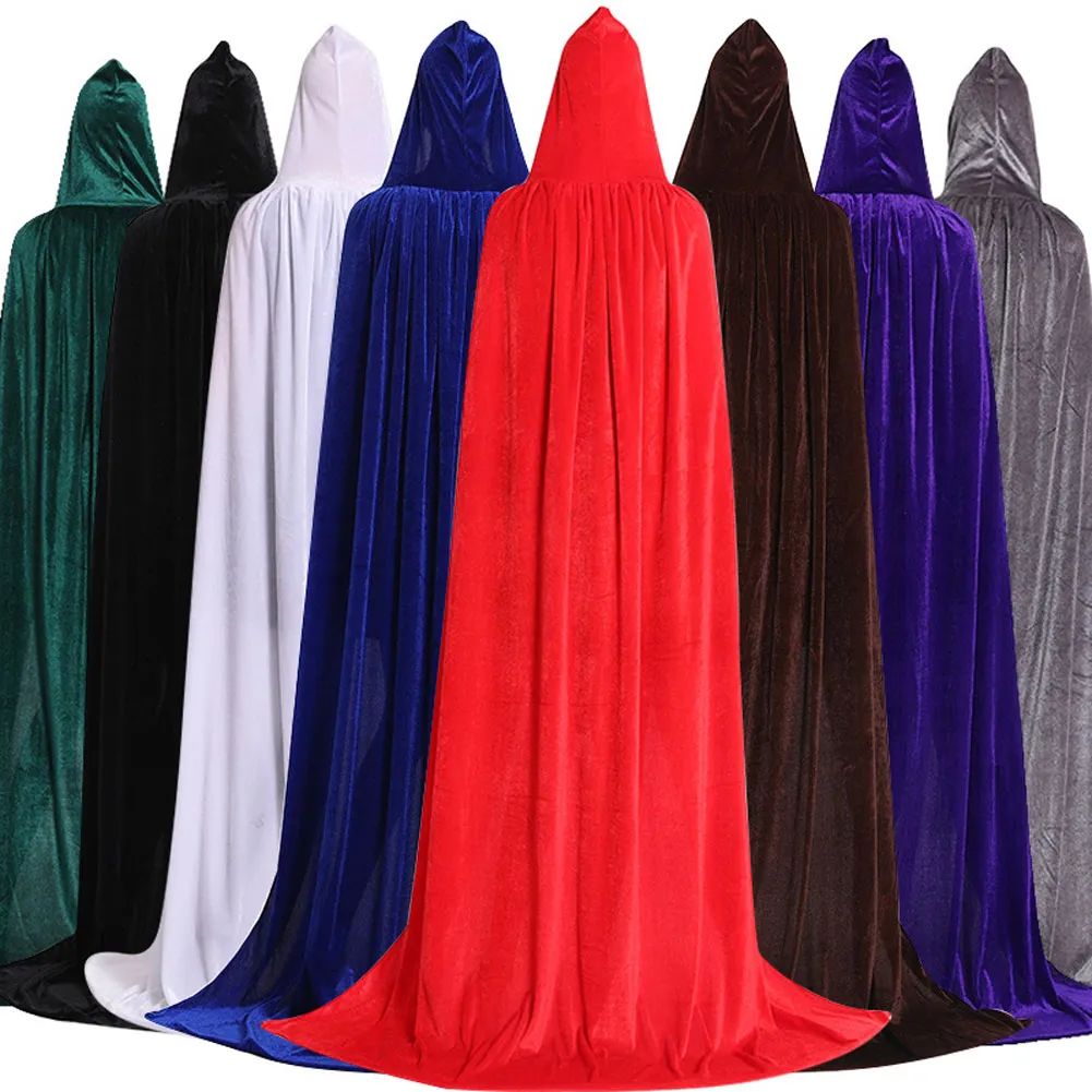 Capa gótica com capuz para mulheres, robe bruxa para hallow - 实物图