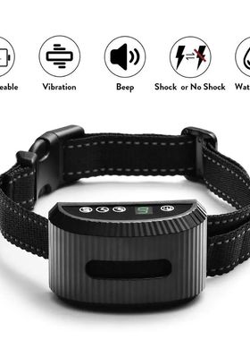 Collar de ladridos recargable para perros, dispositivo con C