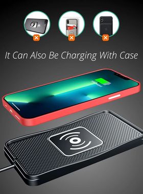 Cargador inalámbrico para coche, almohadilla de silicona an