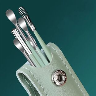 Earpick Steel Stainless pick Cleaner Spoon Ear 6PCS