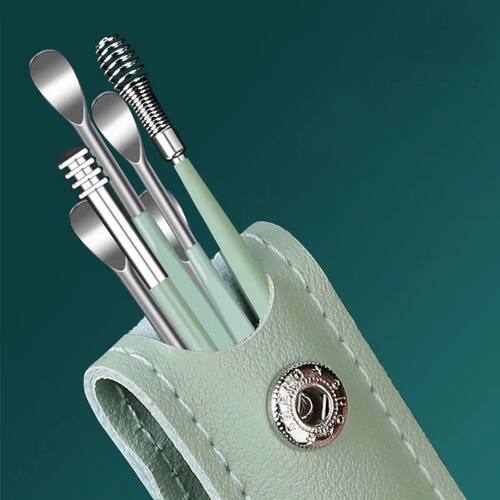 6PCS Stainless Steel Earpick Ear Cleaner Spoon Ear pick Ear