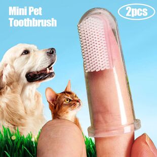 Cepillo de dientes de dedo supersuave para mascotas, herrami