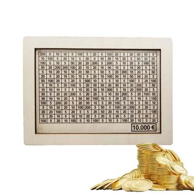 Frasco De Economia De Dinheiro De Madeira Para Ano Novo, Ban