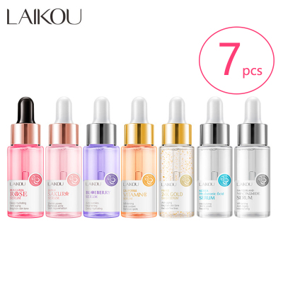 LAIKOU-suero facial esencial de Japón, 7 botellas, oro, Car