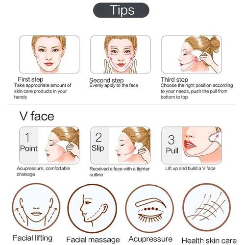 1pc Heart Shape Resin Gua sha Massage Scraper Face Massager