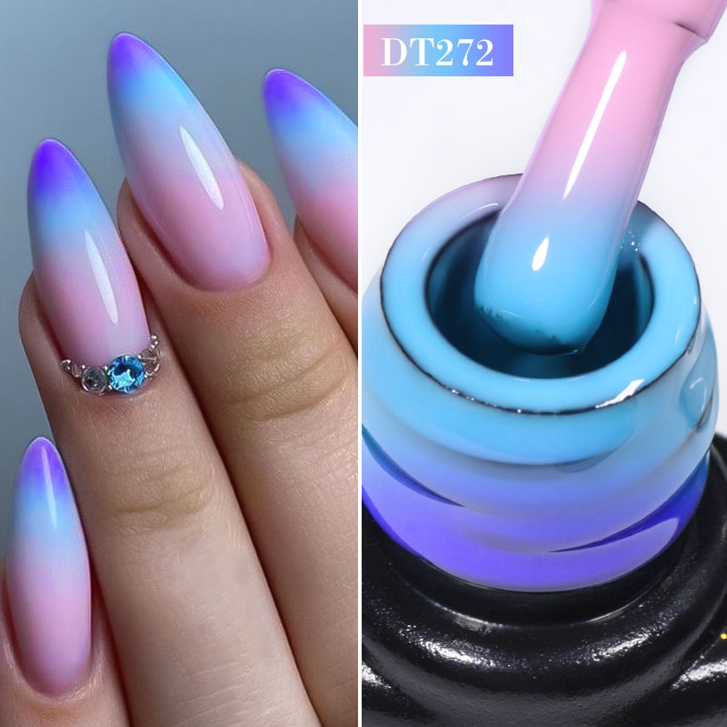 Meet across 7ml gel térmico azul y Rosa esmalte de u?as 3 c